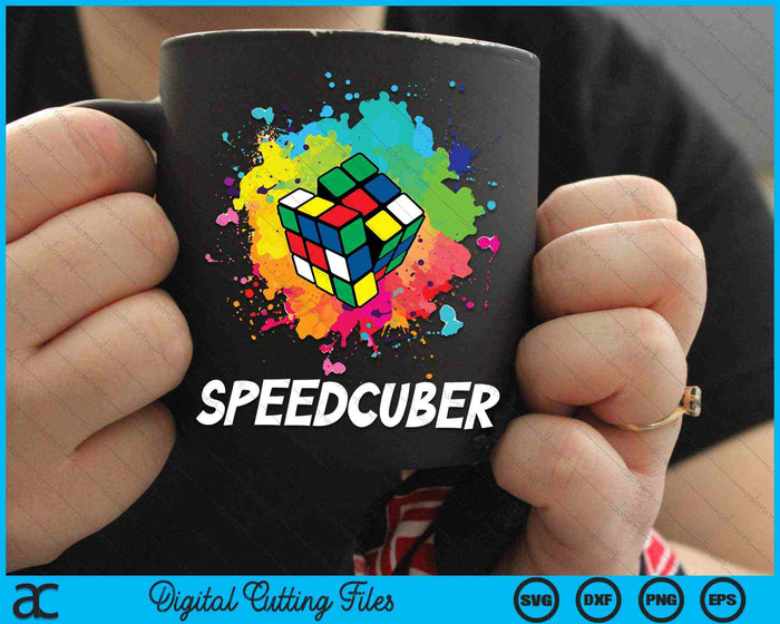 Grappige Speed Cuber puzzel SVG PNG digitale snijbestanden Grappige Speed Cuber puzzel SVG PNG digitale snijbestanden