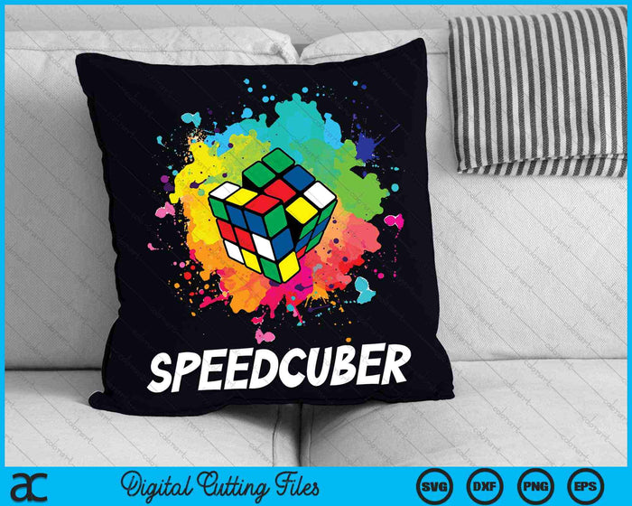 Grappige Speed Cuber puzzel SVG PNG digitale snijbestanden Grappige Speed Cuber puzzel SVG PNG digitale snijbestanden