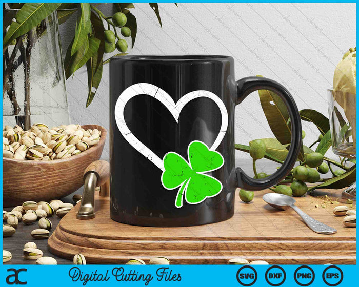 Funny St Patrick's Day Irish Shamrock Heart SVG PNG Digital Printable Files