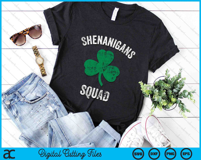 Funny St Patricks Day Shenanigans Squad SVG PNG Digital Printable Files Funny St Patricks Day Shenanigans Squad SVG PNG Digital Printable Files