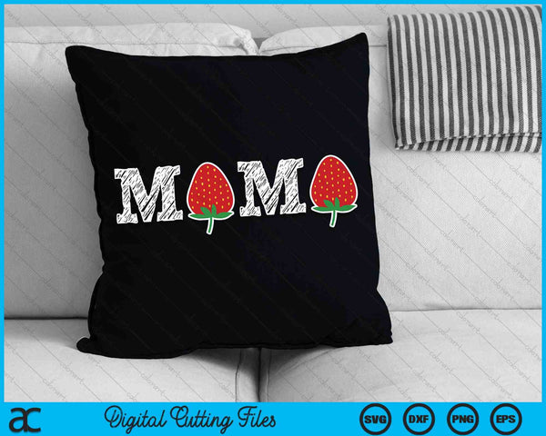 Funny Strawberry Mama Fruit Berry Mother SVG PNG Cutting Printable Files