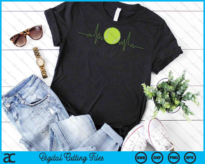 Funny Tennis Heartbeat SVG PNG Digital Cutting Files Funny Tennis Heartbeat SVG PNG Digital Cutting Files