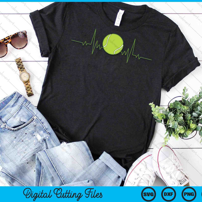 Funny Tennis Heartbeat SVG PNG Digital Cutting Files Funny Tennis Heartbeat SVG PNG Digital Cutting Files