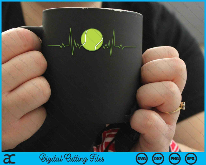 Funny Tennis Heartbeat SVG PNG Digital Cutting Files Funny Tennis Heartbeat SVG PNG Digital Cutting Files