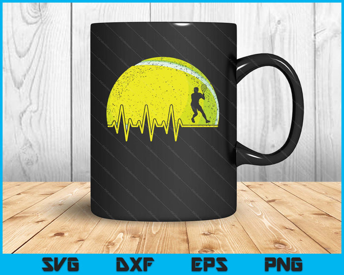 Funny Tennis Heartbeat Tennis Player SVG PNG Digital Cutting Files Funny Tennis Heartbeat Tennis Player SVG PNG Digital Cutting Files