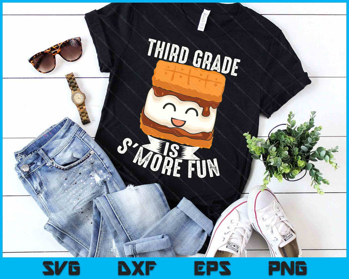 Funny Third Grade S'more Fun Gift Boys Girls Cool Camping SVG PNG Digital Printable Files Funny Third Grade S'more Fun Gift Boys Girls Cool Camping SVG PNG Digital Printable Files