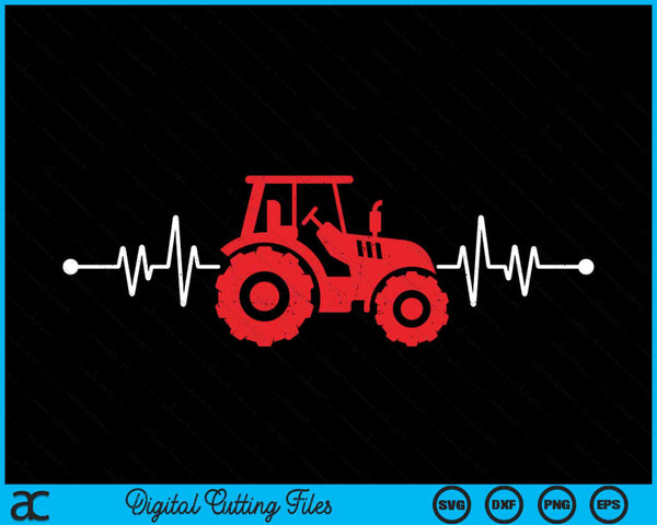 Funny Tractor Heartbeat SVG PNG Digital Printable Files
