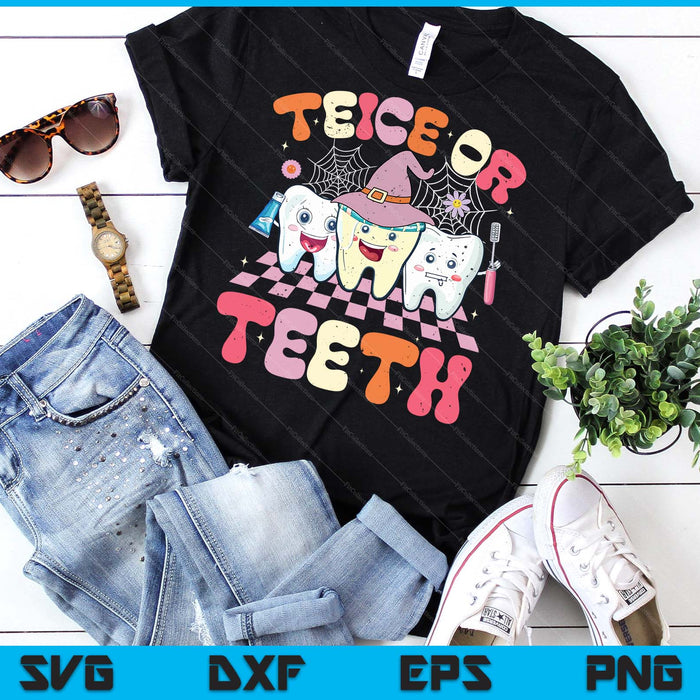Funny Trick Or Teeth Halloween Dental Hygienist Or Assistant SVG PNG Digital Cutting File Funny Trick Or Teeth Halloween Dental Hygienist Or Assistant SVG PNG Digital Cutting File