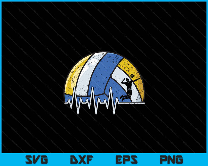 Funny Volleyball Heartbeat Volleyball Player SVG PNG Digital Cutting Files Funny Volleyball Heartbeat Volleyball Player SVG PNG Digital Cutting Files