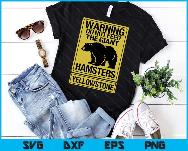 Funny Yellowstone National Park Grizzly Brown Bear Souvenir SVG PNG Digital Printable Files