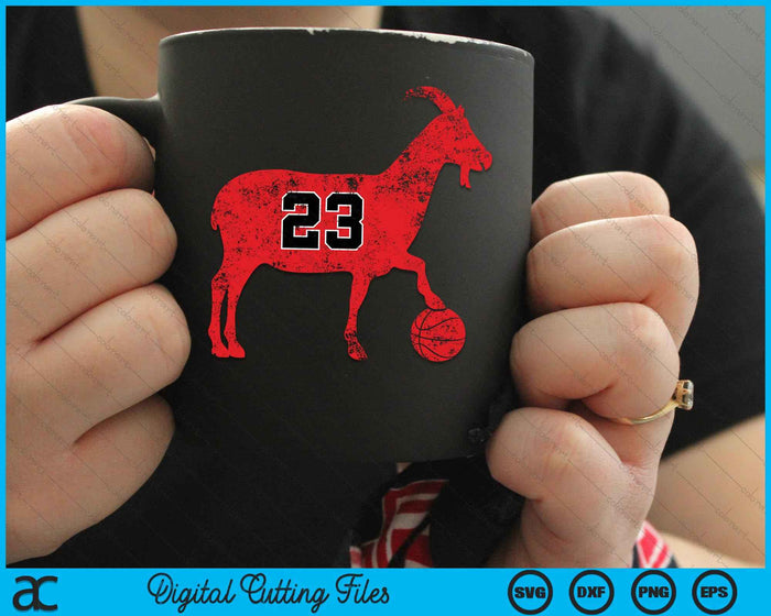 GOAT 23 Funny Basketball SVG PNG Digital Cutting Files GOAT 23 Funny Basketball SVG PNG Digital Cutting Files