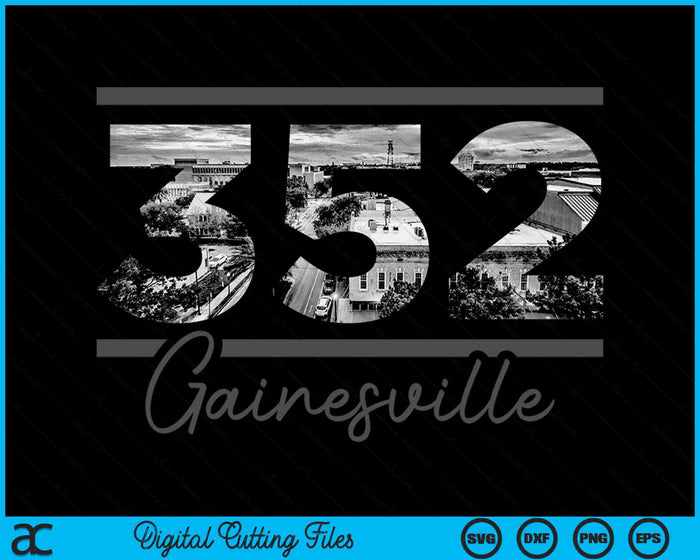 Gainesville 352 Area Code Skyline Florida Vintage SVG PNG Digital Cutting Files Gainesville 352 Area Code Skyline Florida Vintage SVG PNG Digital Cutting Files