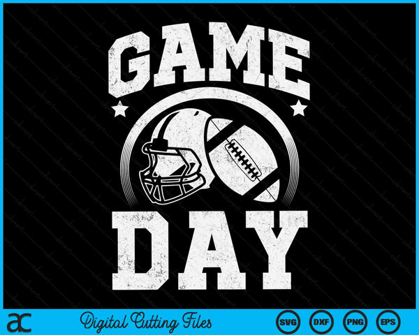 Game Day Football Team Sports Vintage SVG PNG Digital Cutting Files