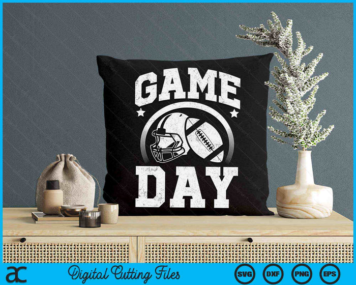Game Day Football Team Sports Vintage SVG PNG Digital Cutting Files