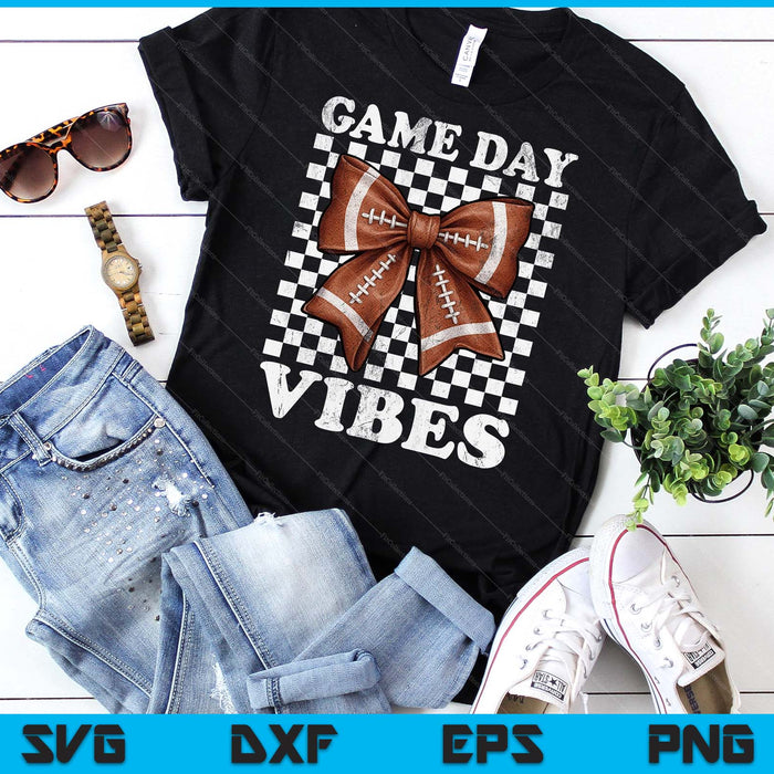 Game Day Vibes Coquette Bow Football Mama Football Season SVG PNG Digital Printable Files Game Day Vibes Coquette Bow Football Mama Football Season SVG PNG Digital Printable Files
