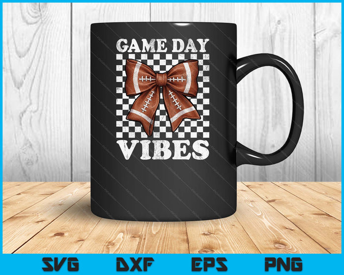 Game Day Vibes Coquette Bow Football Mama Football Season SVG PNG Digital Printable Files Game Day Vibes Coquette Bow Football Mama Football Season SVG PNG Digital Printable Files