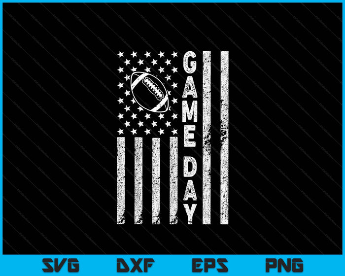 Game Day With Flag American Football Lovers Mom Dad SVG PNG Digital Printable Files Game Day With Flag American Football Lovers Mom Dad SVG PNG Digital Printable Files