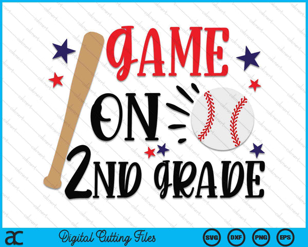 Game On 2nd Grade First Day Of Third Grade SVG PNG Digital Cutting Files