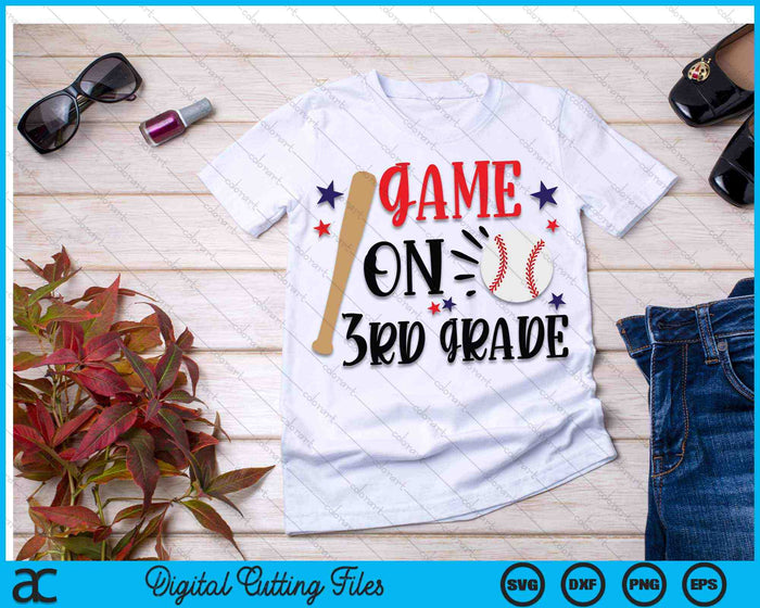 Game On 3rd Grade First Day Of Third Grade SVG PNG Digital Cutting Files Game On 3rd Grade First Day Of Third Grade SVG PNG Digital Cutting Files