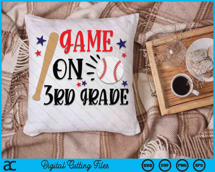 Game On 3rd Grade First Day Of Third Grade SVG PNG Digital Cutting Files Game On 3rd Grade First Day Of Third Grade SVG PNG Digital Cutting Files