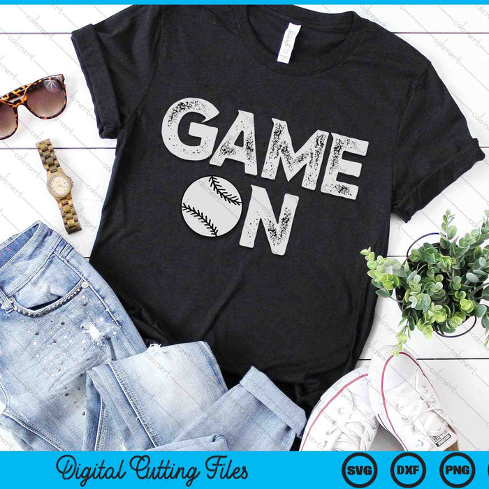 Game On Cute Funny Baseball SVG PNG Digital Cutting Files Game On Cute Funny Baseball SVG PNG Digital Cutting Files