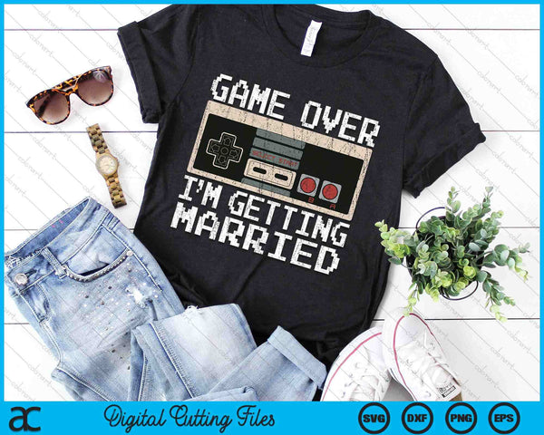 Game Over Gamer Bachelor Party Groom's Last Level Up SVG PNG Digital Printable Files