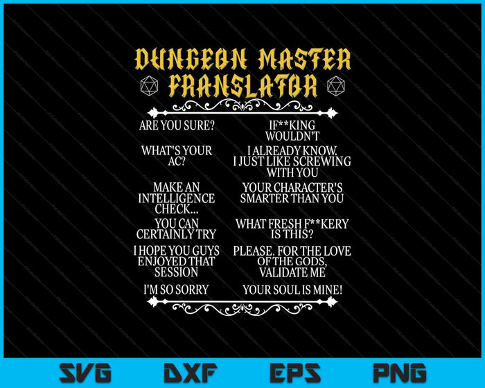 Gaming Master Board Game Role Playing Game Player Dungeon SVG PNG Digital Printable Files Gaming Master Board Game Role Playing Game Player Dungeon SVG PNG Digital Printable Files