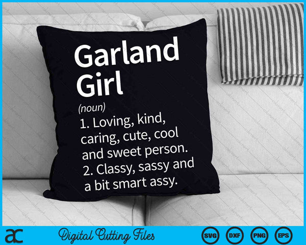 Garland Girl TX Texas Home Roots SVG PNG digitale snijbestanden