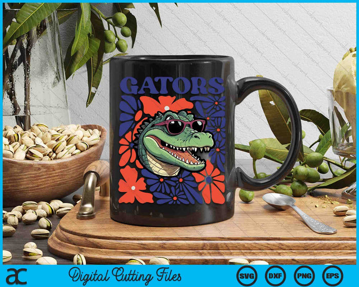 Gators Floral Retro Back To School Spirit Squad SVG PNG Digital Printable Files Gators Floral Retro Back To School Spirit Squad SVG PNG Digital Printable Files