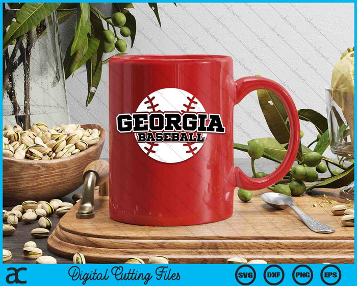 Georgia honkbal blok lettertype SVG PNG digitale snijbestanden Georgia honkbal blok lettertype SVG PNG digitale snijbestanden