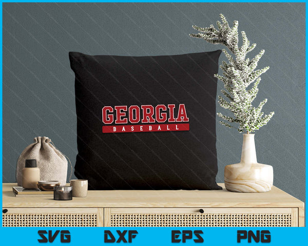 Georgia Baseball Red Vintage SVG PNG Digital Printable Files