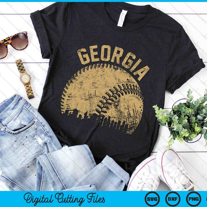 Georgia Baseball Skyline Player Coach Fan SVG PNG Digital Printable Files Georgia Baseball Skyline Player Coach Fan SVG PNG Digital Printable Files