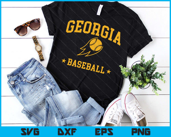 Georgia Baseball Vintage Gameday Retro Baseball Lover SVG PNG Digital Printable Files