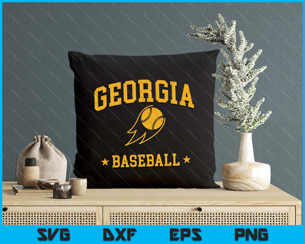 Georgia Baseball Vintage Gameday Retro Baseball Lover SVG PNG Digital Printable Files