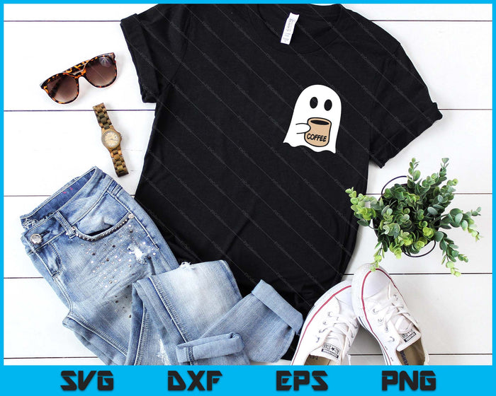 Ghost Drinking Coffee Funny Halloween Costume Coffee Lover SVG PNG Digital Cutting File Ghost Drinking Coffee Funny Halloween Costume Coffee Lover SVG PNG Digital Cutting File