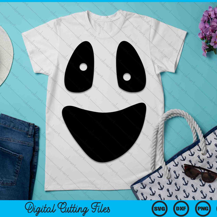 Fantasma divertido cara aterradora perezoso disfraz de Halloween SVG PNG archivos de corte digital Fantasma divertido cara aterradora perezoso disfraz de Halloween SVG PNG archivos de corte digital