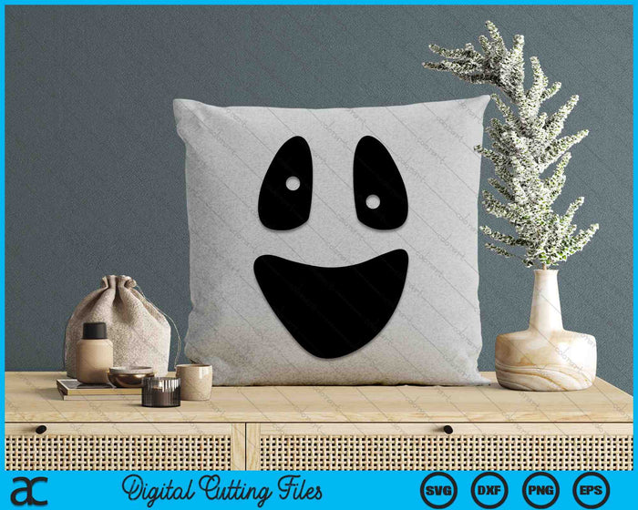 Fantasma divertido cara aterradora perezoso disfraz de Halloween SVG PNG archivos de corte digital Fantasma divertido cara aterradora perezoso disfraz de Halloween SVG PNG archivos de corte digital