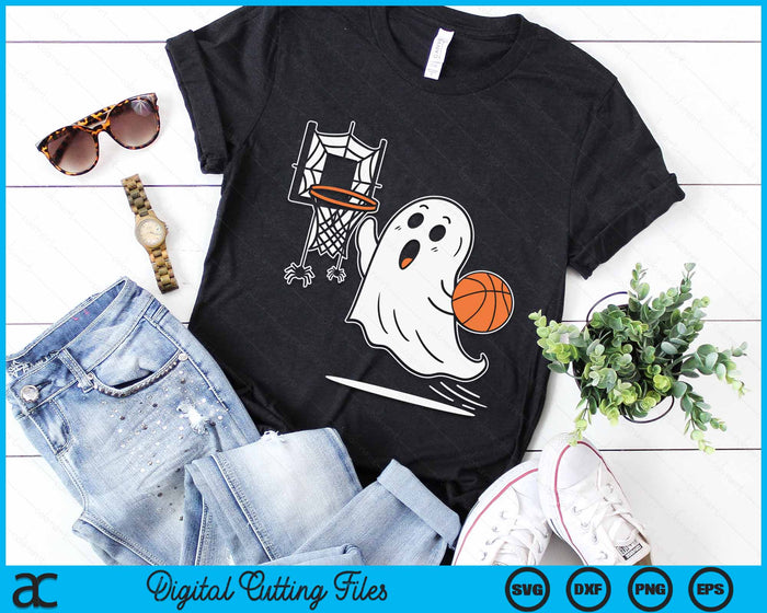 Ghost Playing Basketball Halloween Costume SVG PNG Digital Cutting File Ghost Playing Basketball Halloween Costume SVG PNG Digital Cutting File