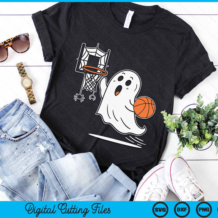 Ghost Playing Basketball Halloween Costume SVG PNG Digital Cutting File Ghost Playing Basketball Halloween Costume SVG PNG Digital Cutting File