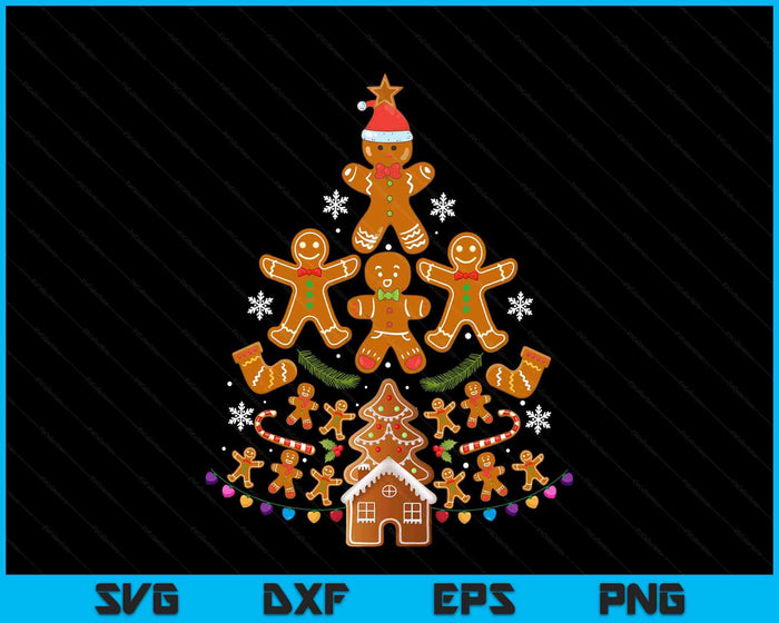 Gingerbread Christmas Tree Lights Cookie Baking Team SVG PNG Digital Printable Files Gingerbread Christmas Tree Lights Cookie Baking Team SVG PNG Digital Printable Files