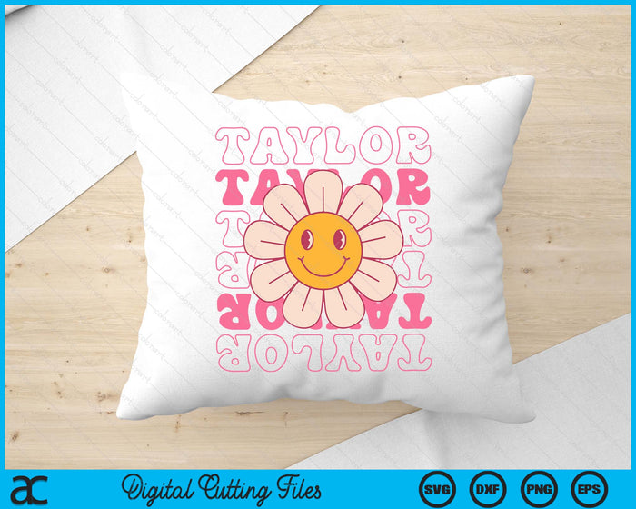 Girl Retro TAYLOR First Name Personalized Groovy Birthday SVG PNG Digital Cutting File Girl Retro TAYLOR First Name Personalized Groovy Birthday SVG PNG Digital Cutting File