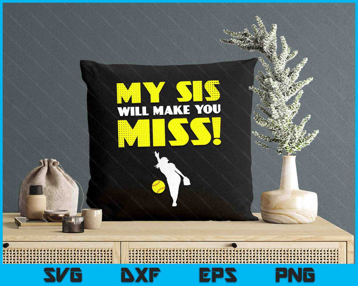 Girls Softball Pitcher Sister Brother Funny SVG PNG Digital Printable Files Girls Softball Pitcher Sister Brother Funny SVG PNG Digital Printable Files