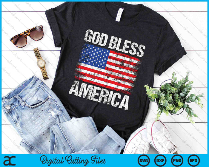 God Bless America Patriotic Happy 4th of July SVG PNG Digital Cutting Files God Bless America Patriotic Happy 4th of July SVG PNG Digital Cutting Files