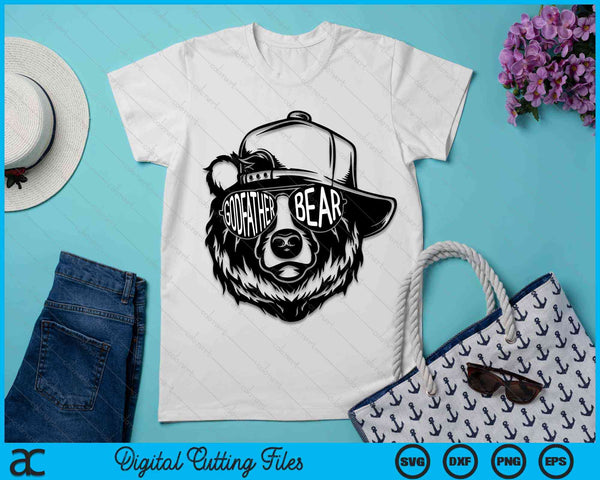 Godfather Bear With Sunglasses Godfather Bear SVG PNG Cutting Printable Files