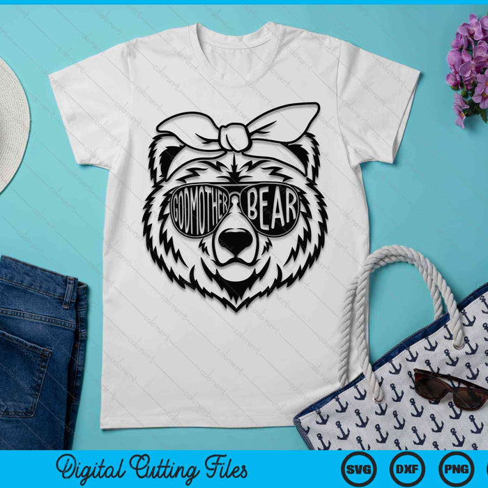 Godmother Bear With Bandana Godmother Bear SVG PNG Digital Cutting Files Godmother Bear With Bandana Godmother Bear SVG PNG Digital Cutting Files