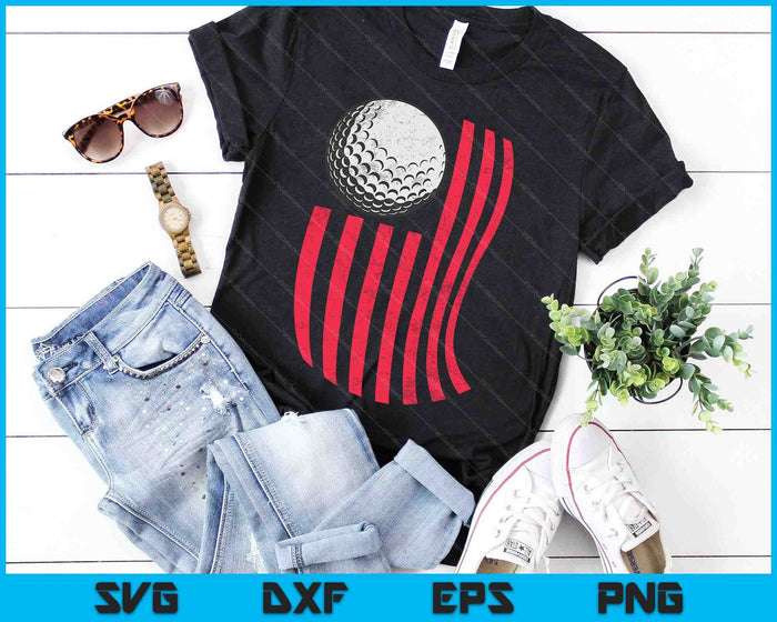 Golf Ball USA American Flag Vintage 4th Of July SVG PNG Digital Cutting Files Golf Ball USA American Flag Vintage 4th Of July SVG PNG Digital Cutting Files