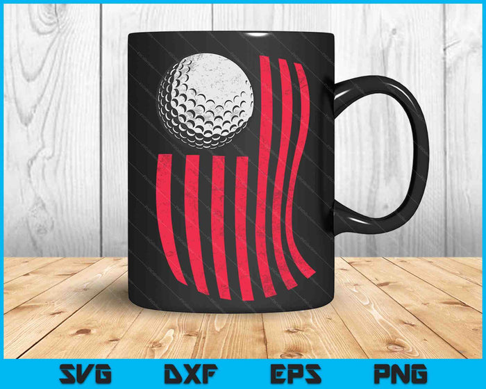 Golf Ball USA American Flag Vintage 4th Of July SVG PNG Digital Cutting Files Golf Ball USA American Flag Vintage 4th Of July SVG PNG Digital Cutting Files