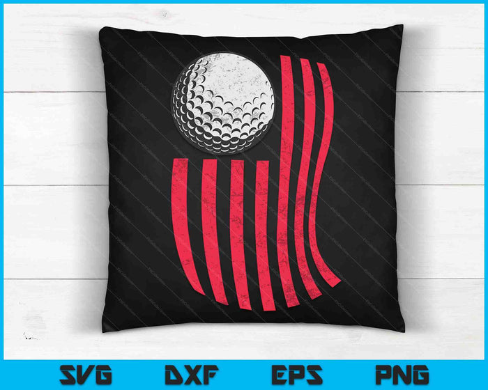 Golf Ball USA American Flag Vintage 4th Of July SVG PNG Digital Cutting Files Golf Ball USA American Flag Vintage 4th Of July SVG PNG Digital Cutting Files
