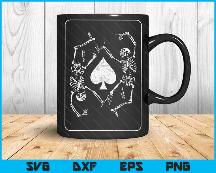 Goth Punk Ace Of Spades Card Shark Gambler Esqueleto SVG PNG Archivos de corte digital Goth Punk Ace Of Spades Card Shark Gambler Esqueleto SVG PNG Archivos de corte digital