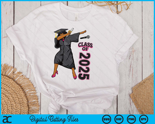 Graduation Gift Her Seniors Class of 2025 Black Girl SVG PNG Digital Printable Files